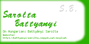 sarolta battyanyi business card